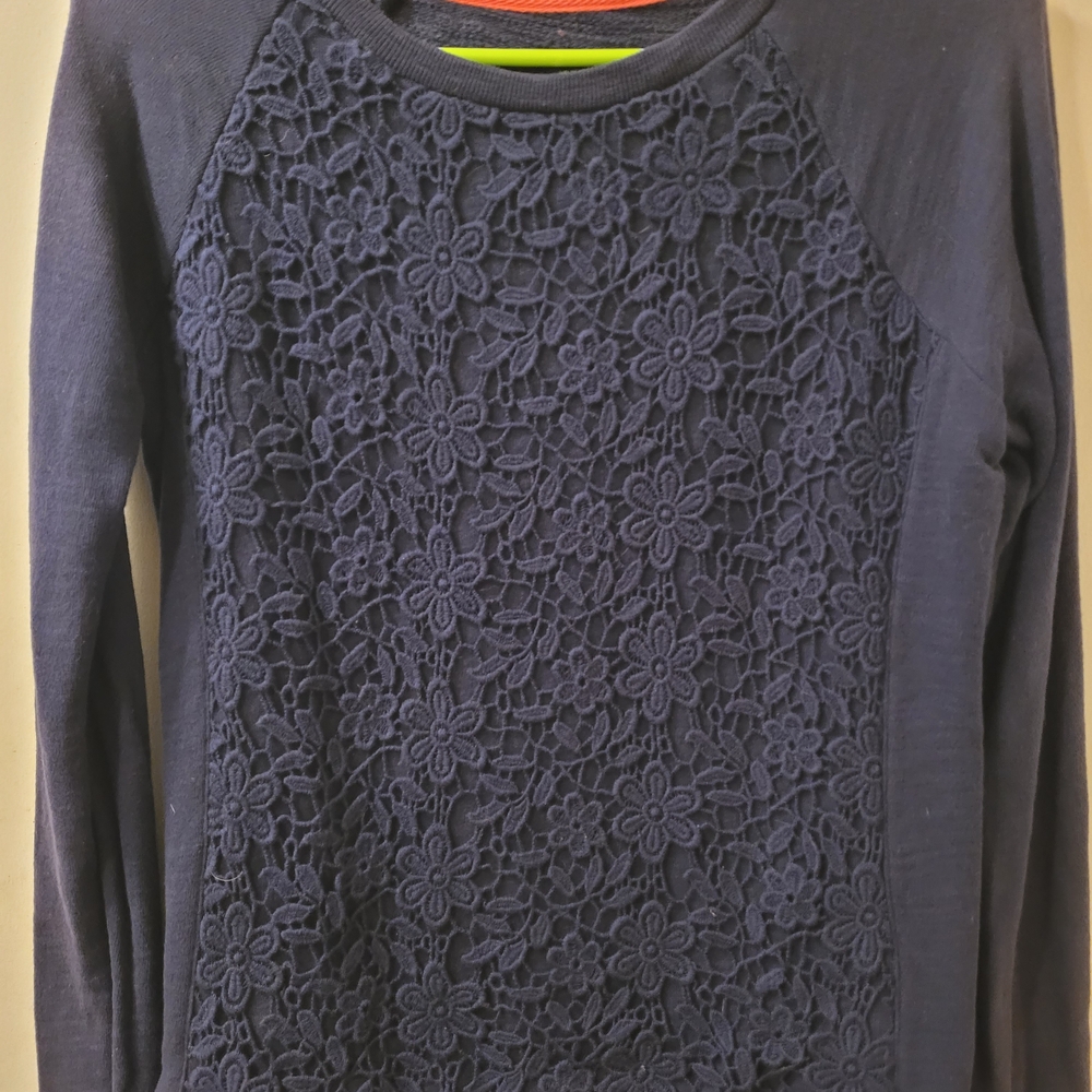 Joules Navy Blue Embroidered Detail Women's Top